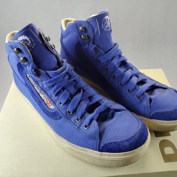 DIESEL Canvas Mid Cut Sneakers "Victory" 2010 Excellent w/ Box | US 10.5 EU 44 - Picture 1 of 11